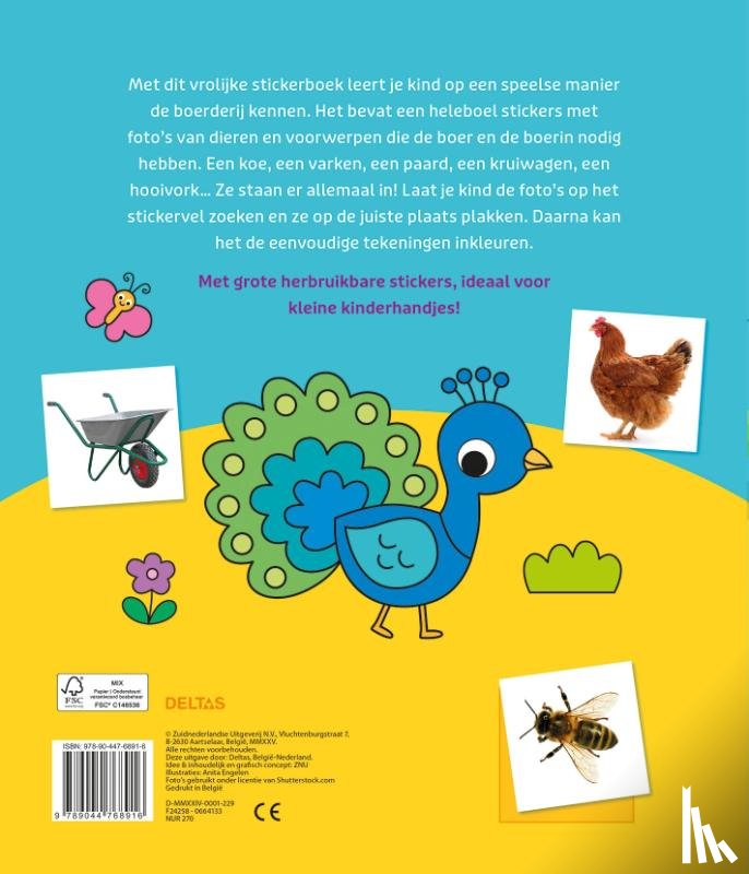 ZNU - Op de boerderij Stickerboek (Met grote herbruikbare stickers)