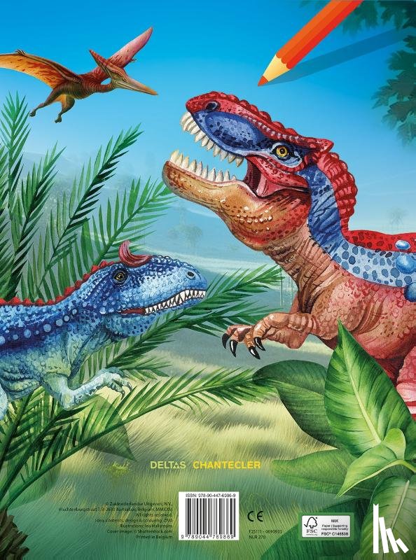 ZNU - Dino Color kleurblok / Dino Color Bloc de coloriage