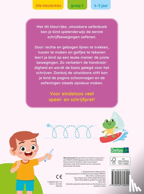 ZNU - Oefenpret met uitwisbare stift - Allereerste schrijfoefeningen (4-5 j.)