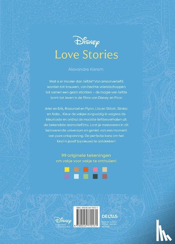  - Disney Love stories - Kleuren op nummer voor volwassenen