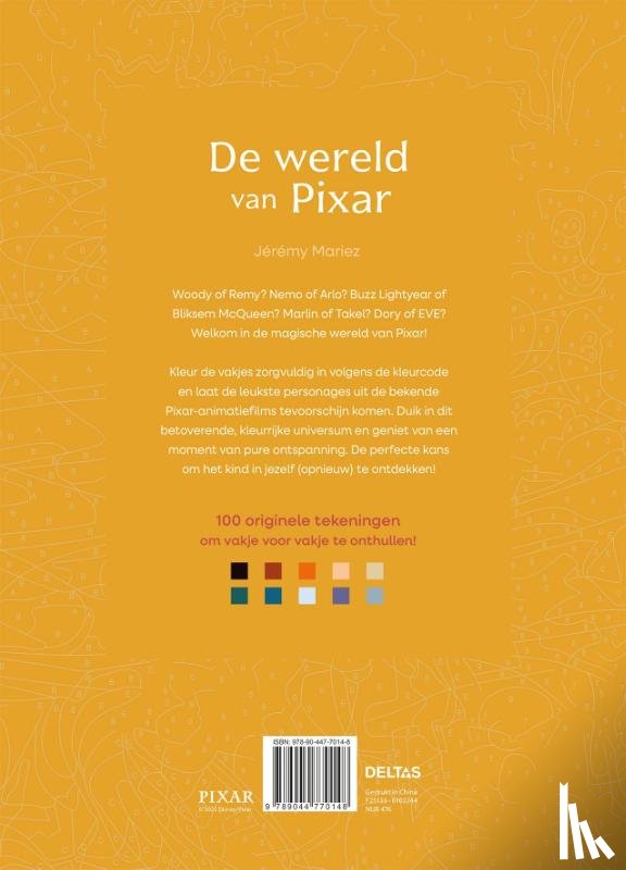  - Disney Pixar - Kleuren op nummer voor volwassenen