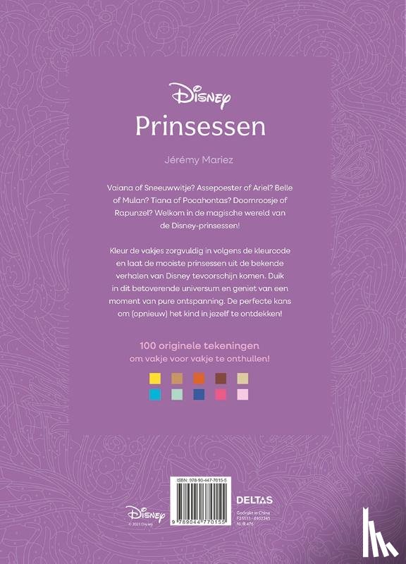  - Disney Prinsessen - Kleuren op nummer voor volwassenen