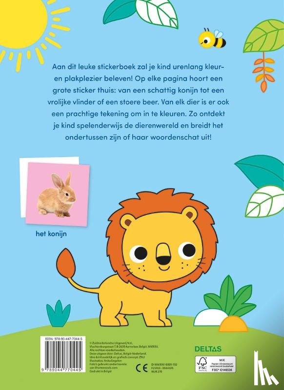 ZNU - Lieve dieren kleur- en stickerboek (3-5 j.)