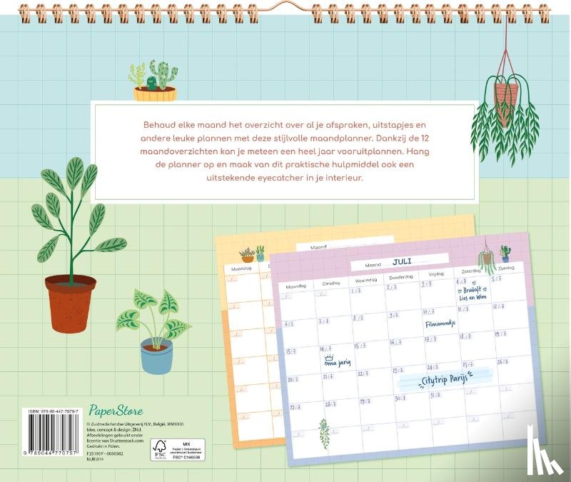 ZNU - Maandplanner huisplanten