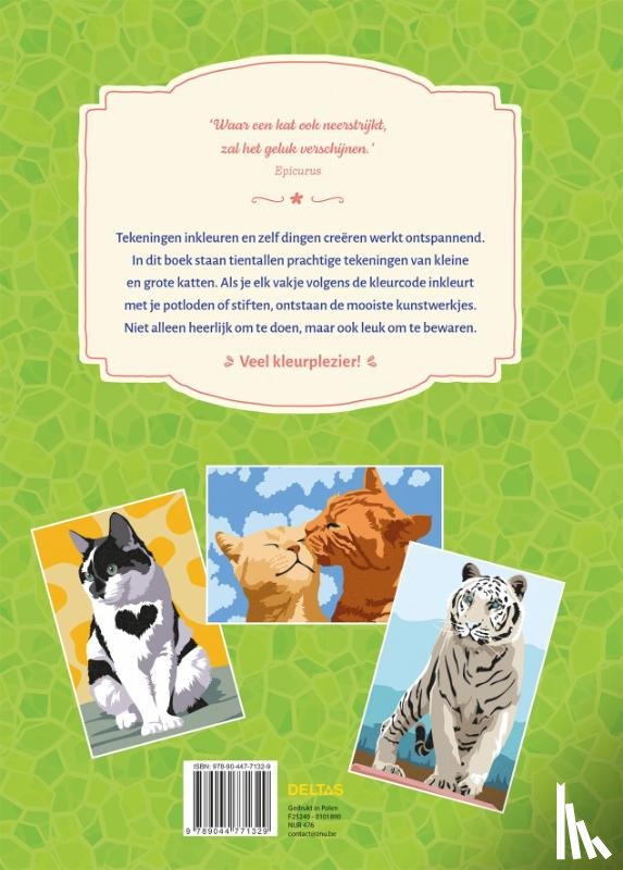  - Kleuren op nummer voor volwassenen - Katten