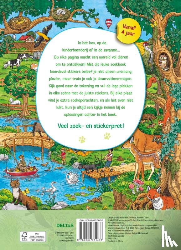 ZNU - Mijn leuke zoekboek met stickers - Dieren