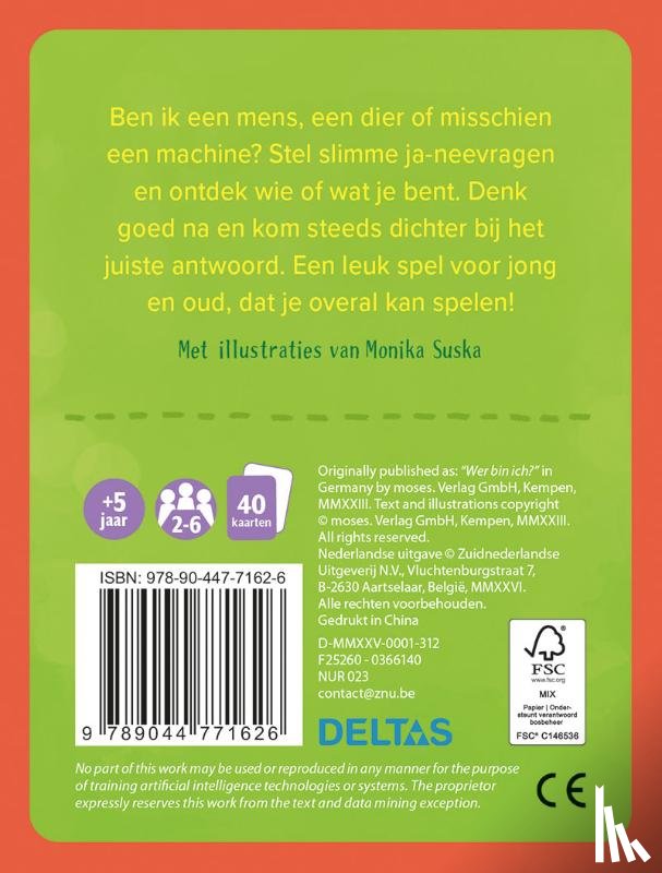  - Wie ben ik? - Raadspel met kaarten