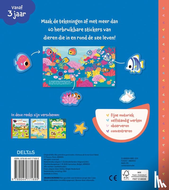  - Mijn eerste stickerboek Kleine Handjes - Dieren van de zee