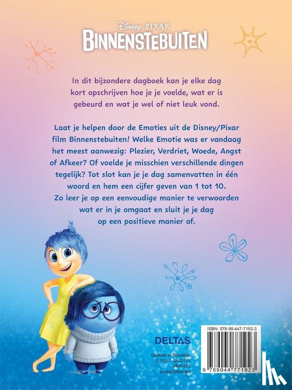  - Disney Pixar Binnenstebuiten Zo voelde ik mij vandaag - Een emotiedagboek voor kinderen