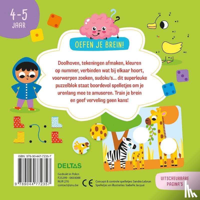 Lebrun, Sandra - Oefen je brein! Leerrijke spelletjes 4-5 jaar