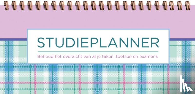  - Studieplanner (Spiraal) - Lavender Tartan