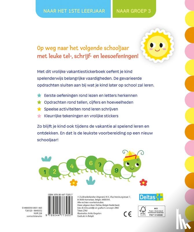 ZNU - Vakantie oefenboek met stickers (naar het 1st leerjaar / naar groep 3)