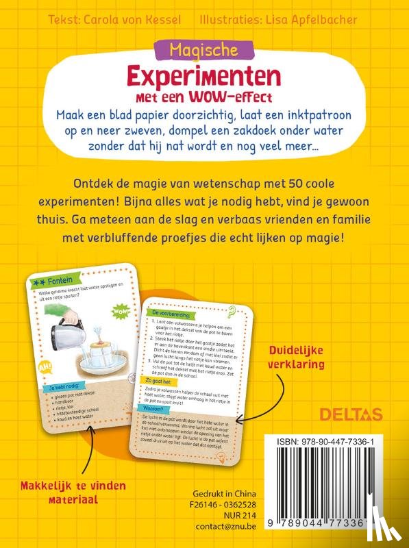 KESSEL, CAROLA VAN - Magische experimenten met een WOW-effect - doos met kaarten