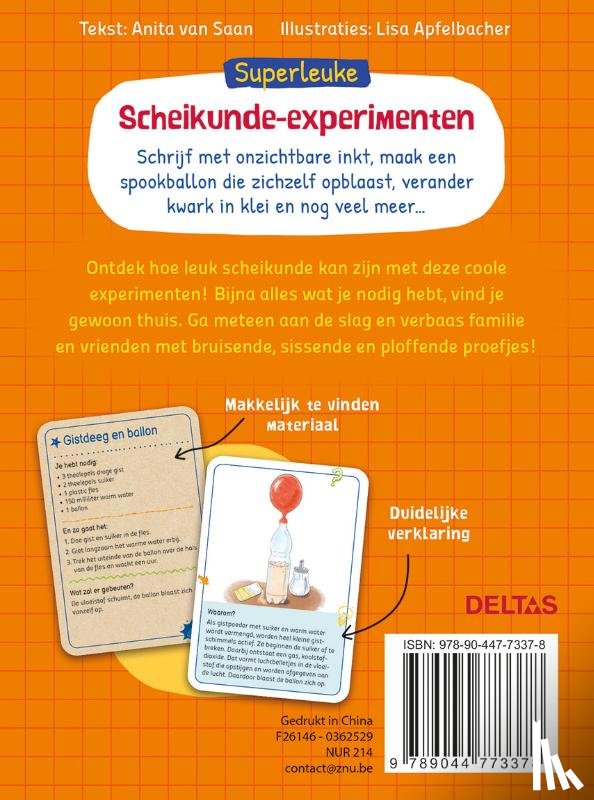 SAAN, ANITA VAN - Superleuke Scheikunde-experimenten - doos met kaarten