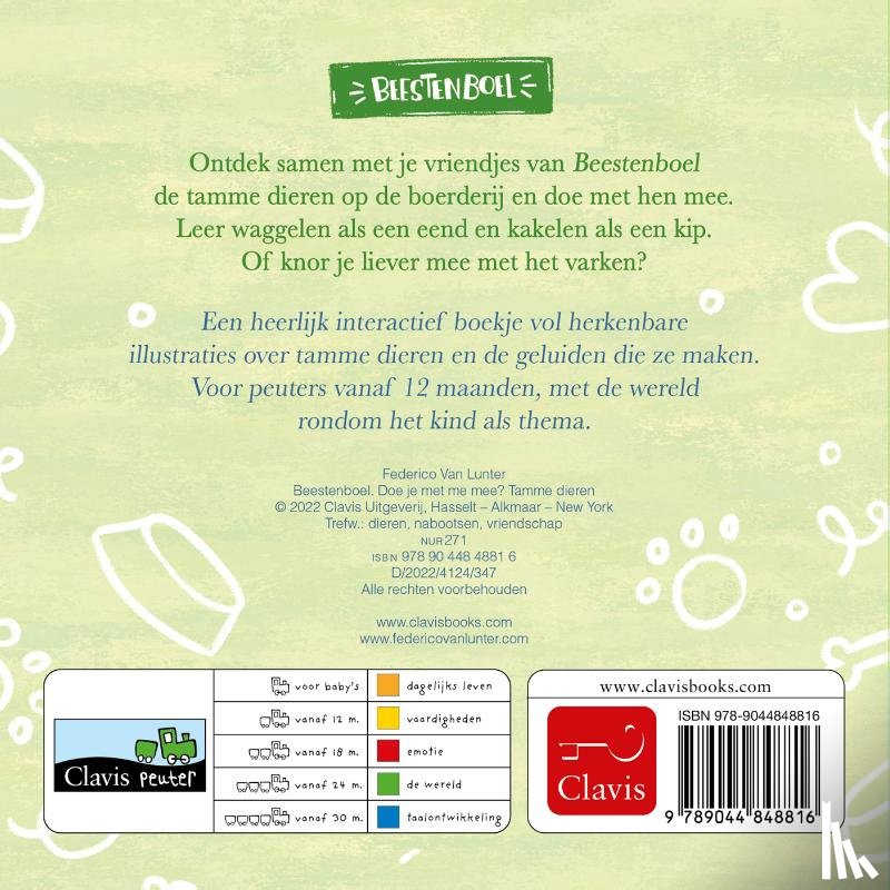 Van Lunter, Federico - Doe je met me mee? Tamme dieren