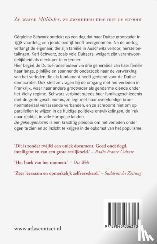 Schwarz, Géraldine - De geheugenlozen
