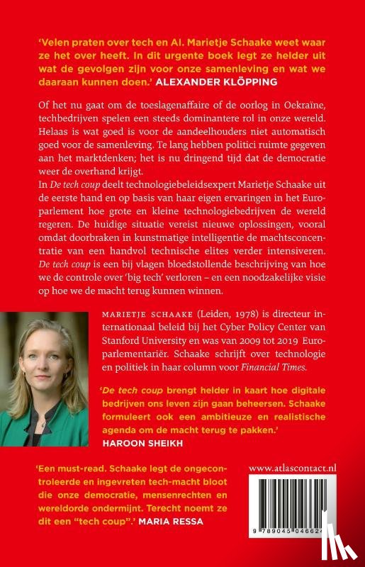 Schaake, Marietje - De tech coup
