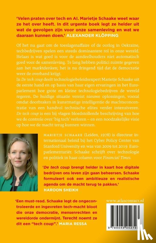 Schaake, Marietje - De tech coup