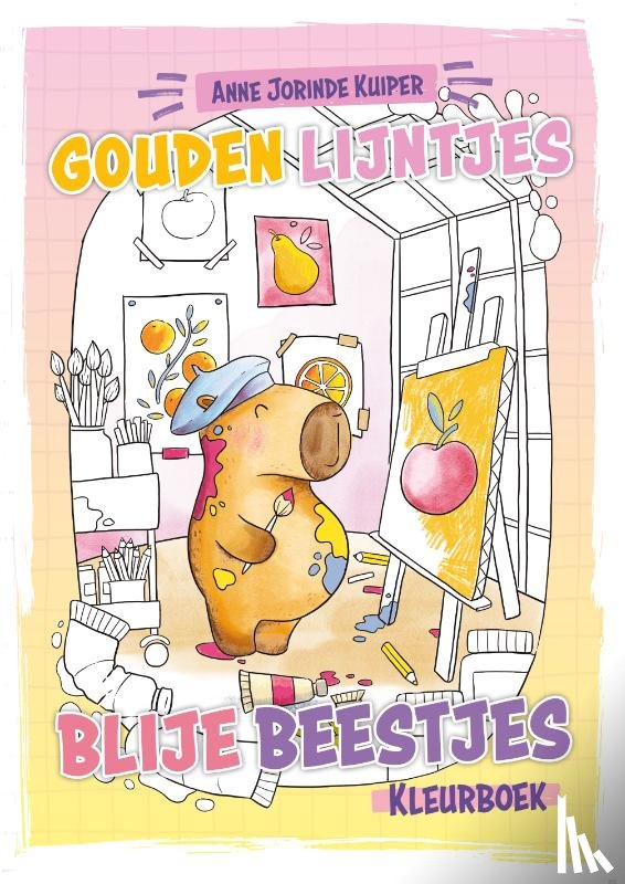 Kuiper, Anne Jorinde - Gouden Lijntjes Blije Beestjes kleurboek