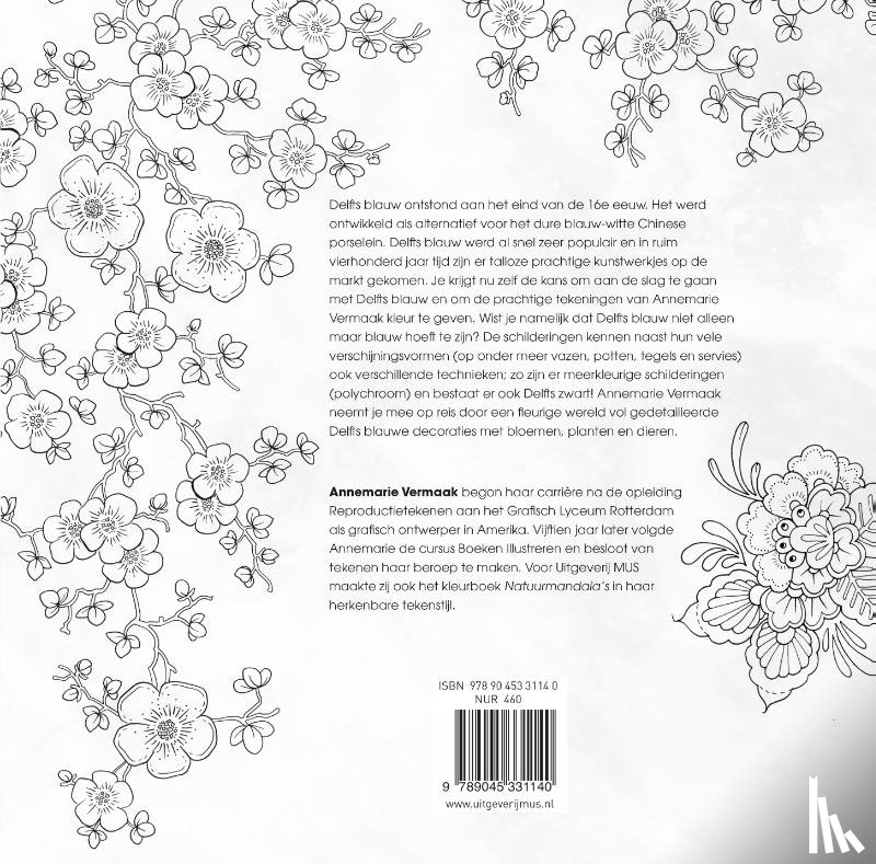 Vermaak, Annemarie - Delfts Blauw flora & fauna kleurboek