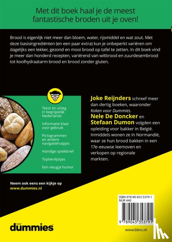 Reijnders, Joke, Doncker, Nele de, Dumon, Stefaan - Brood bakken voor dummies