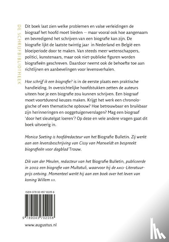 Meulen, Dik van der, Soeting, Monica - Hoe schrijf ik een biografie?