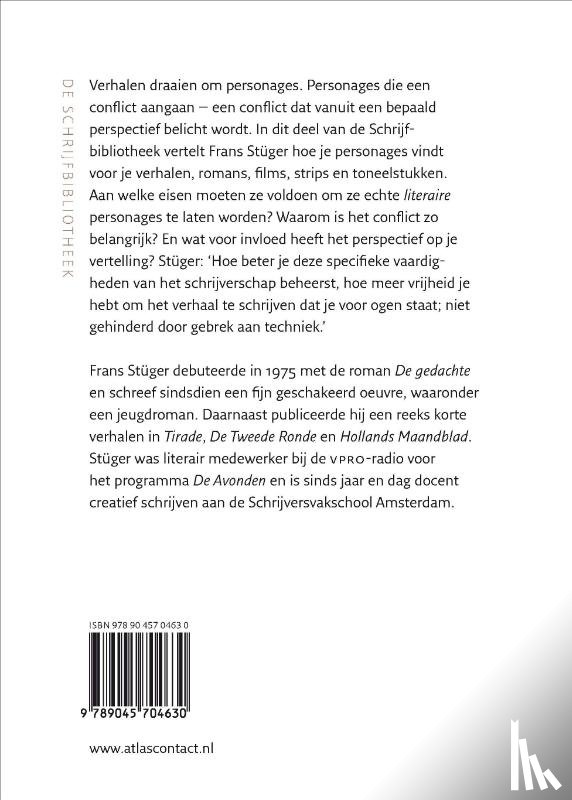 Stuger, Frans - Personages, conflict, perspectief