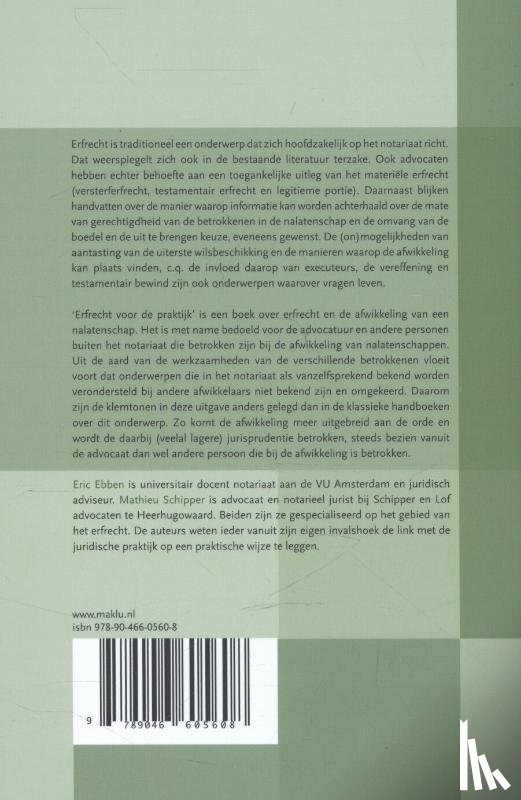 Ebben, E.W.J., Schipper, M.J.P. - Erfrecht voor de praktijk