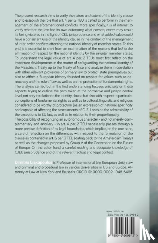 Liakopoulos, Dimitris - European integration through member states’ constitutional identity in EU law