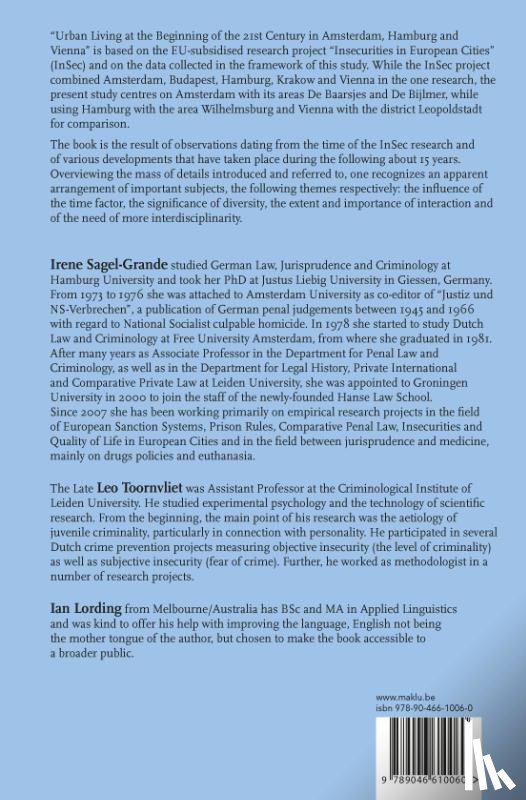 Sagel-Grande, Irene - Urban Living at the Beginning of the 21st Century in Amsterdam, Hamburg and Vienna