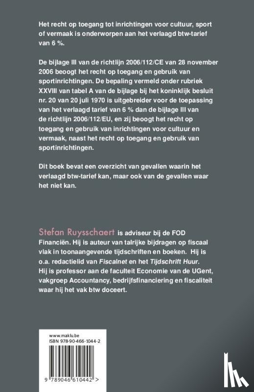 Ruysschaert, Stefan - Recht op toegang tot inrichtingen van cultuur, sport of vermaak