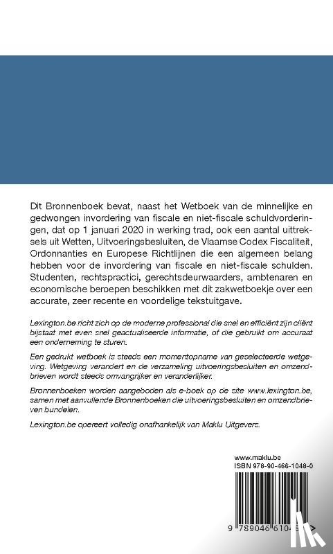Delporte, Frank - Invordering van fiscale en niet-fiscale schulden (Bronnenboek)