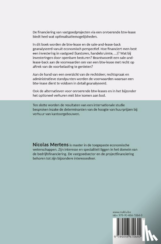 Mertens, Nicolas - Onroerende leasing als financieringstechniek