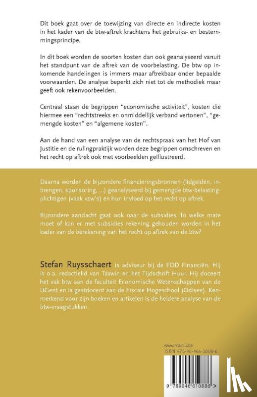 Ruysschaert, Stefan - Kostensoorten en btw