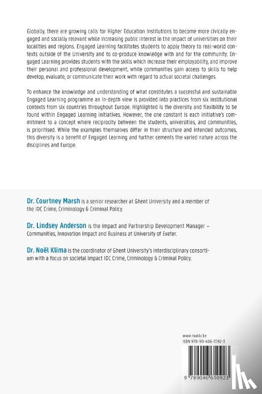 Marsh, Courtney, Anderson, Lindsey, Klima, Noël - Engaged Learning in Europe