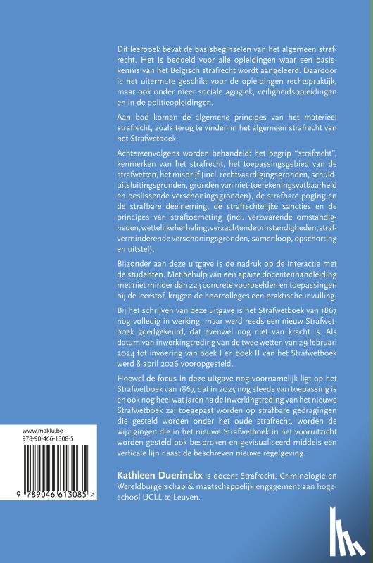 Duerinckx, Kathleen - Algemeen strafrecht – een overzicht