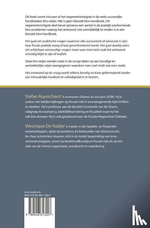 Ruysschaert, Stefan, De Vulder, Véronique - Btw- eetjes