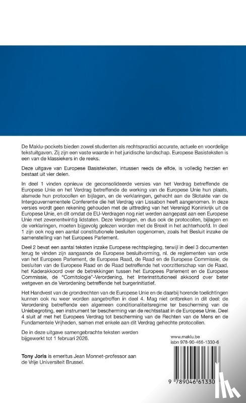 Joris, Tony - Europese Basisteksten