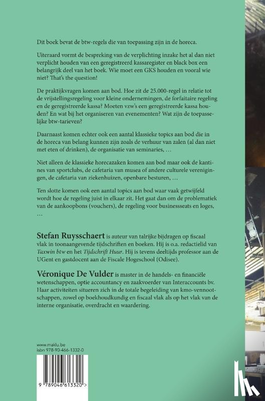Ruysschaert, Stefan, De Vulder, Véronique - Horeca en btw