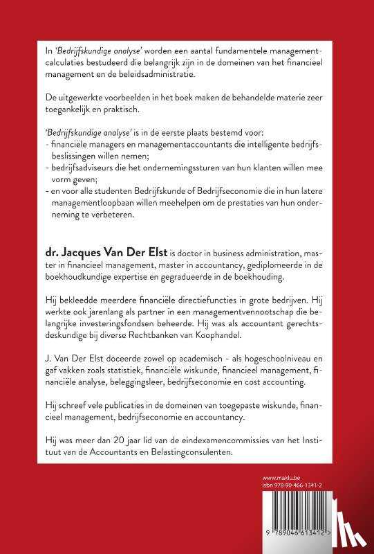 Van Der Elst, Jacques - Bedrijfskundige analyse