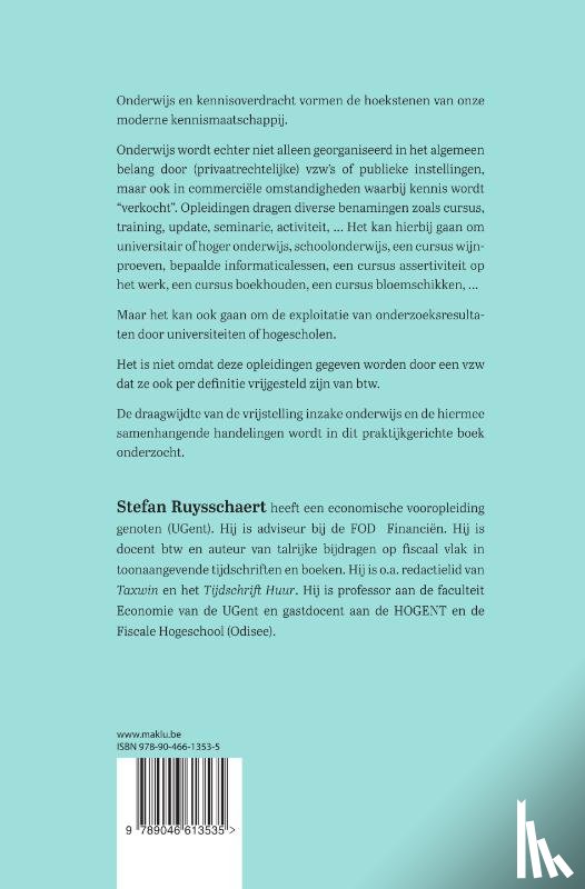 Ruysschaert, Stefan - Onderwijs en btw