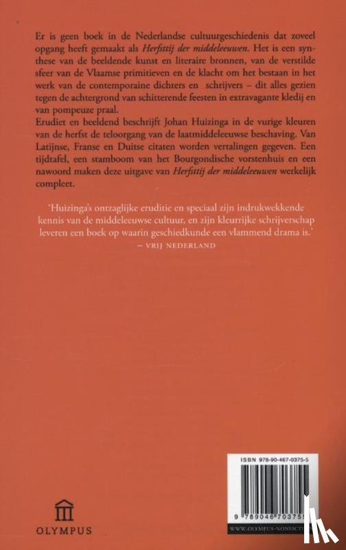 Huizinga, Johan - Herfsttij der middeleeuwen