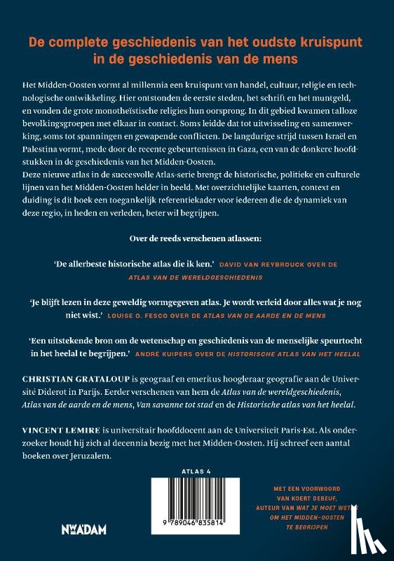 Grataloup, Christian, Lemire, Vincent - Historische atlas van het Midden-Oosten