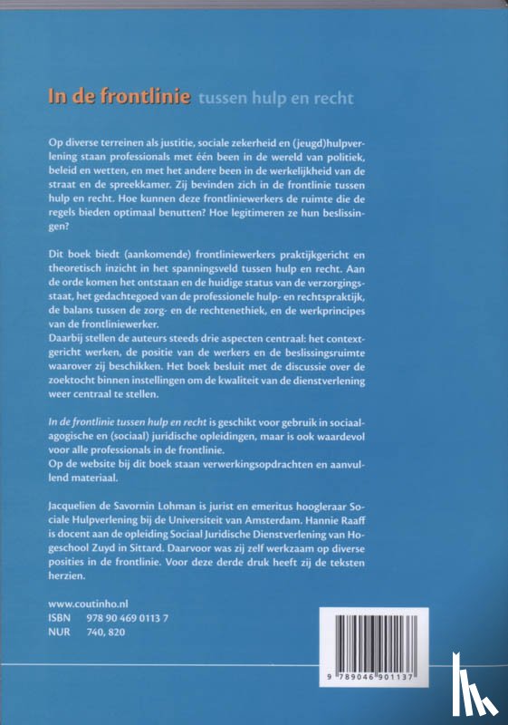 Savornin Lohman, J. de, Raaff, H. - In de frontlinie tussen hulp en recht