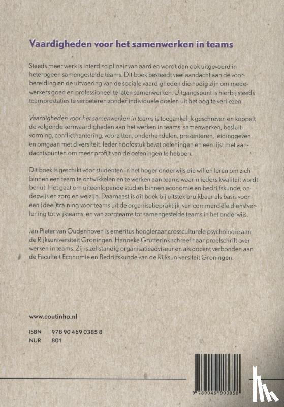 Oudenhoven, Jan Pieter van, Grutterink, Hanneke - Vaardigheden voor het samenwerken in teams