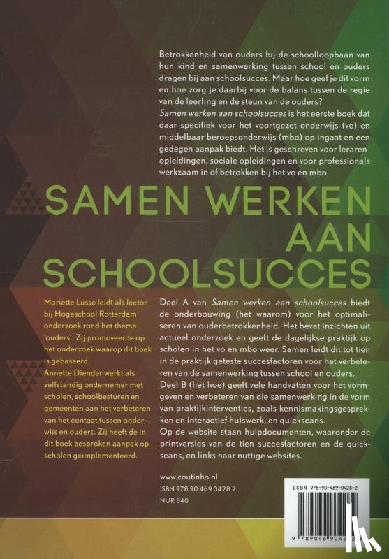 Lusse, Mariëtte, Diender, Annette - Samen werken aan schoolsucces