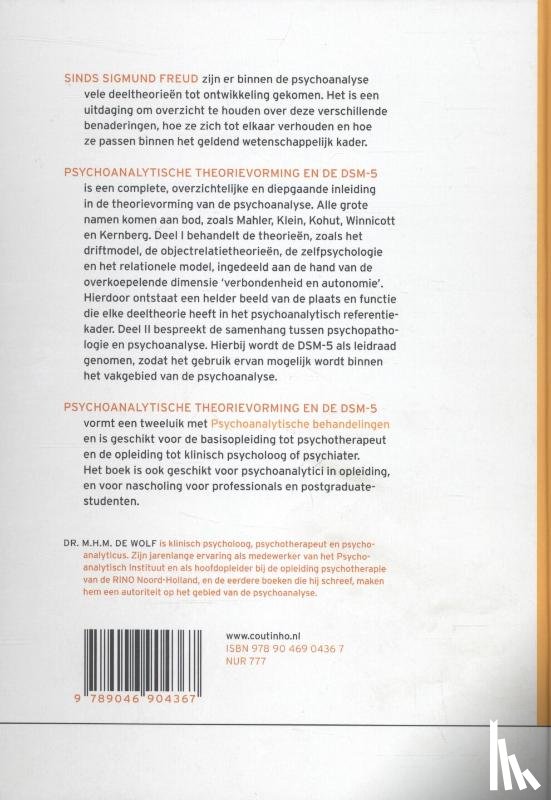 Wolf, M.H.M. de - Psychoanalytische theorievorming en de DSM-5