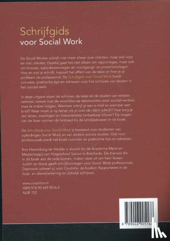 Hartenberg-ter Hedde, Kim, Horst, Judith ter - Schrijfgids voor social work