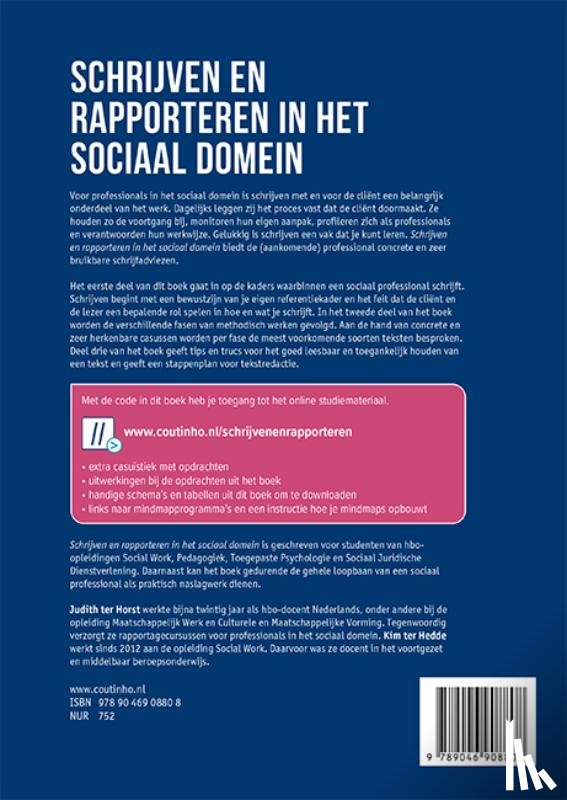 Horst, Judith ter, Hedde, Kim ter - Schrijven en rapporteren in het sociaal domein