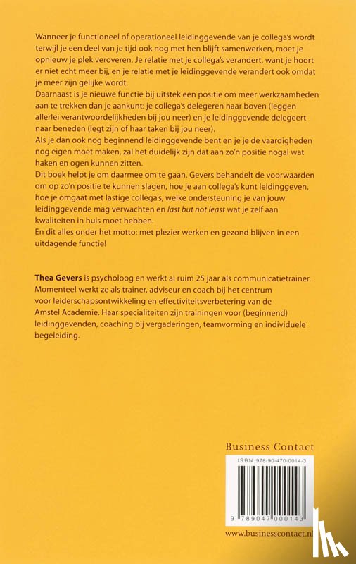 Gevers, Thea - Dirigeren en meespelen